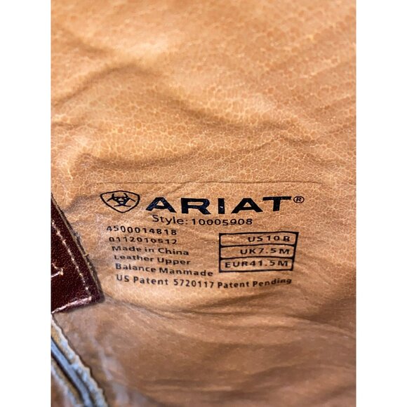 Ariat Womens Heritage J Toe Western Boots Size 10B Brown Leather Embroidered Cow - Picture 6 of 13